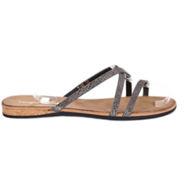 Sergio Leone Stylowe Klapki szare