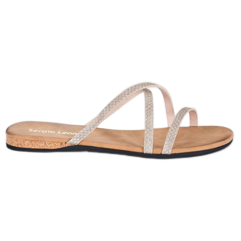 Sergio Leone Stylowe Klapki żółte