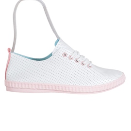 SHELOVET Lekkie Ażurowe Trampki białe