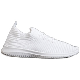 SHELOVET Wsuwane Buty Tekstylne białe