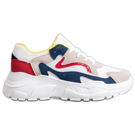 SHELOVET Tekstylne Sneakersy wielokolorowe