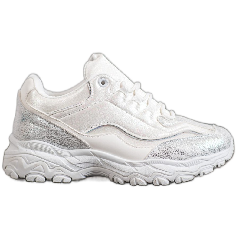 Small Swan Stylowe Białe Sneakersy