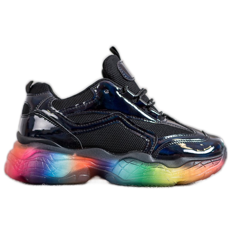 Weide Sneakersy Z Kolorową Podeszwą czarne wielokolorowe