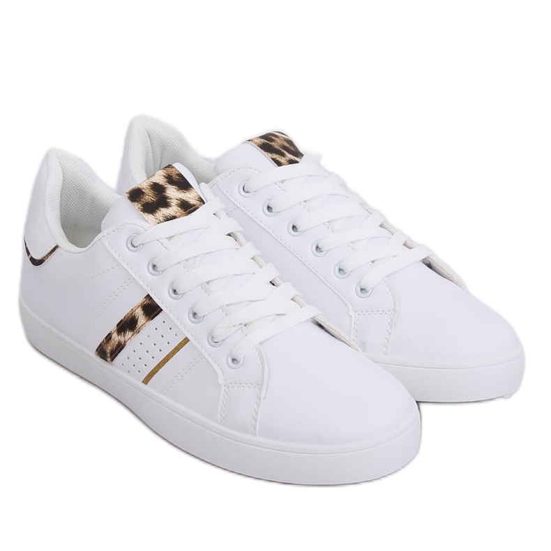 Trampki damskie białe K-388 WHITE/LEOPARD