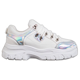 Weide Białe Buty Z Efektem Holo