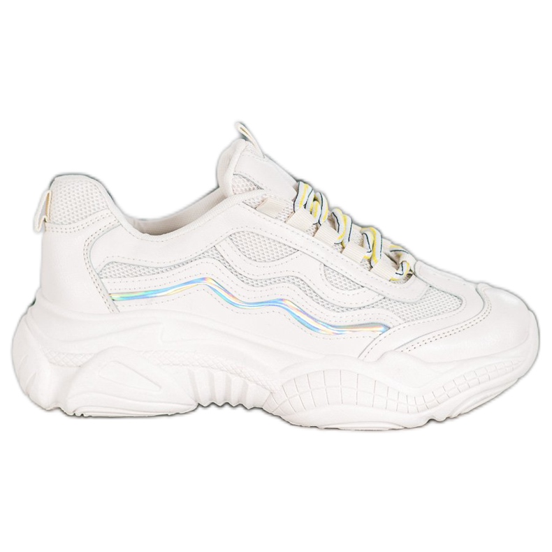 SHELOVET Sneakersy Na Platformie brązowe