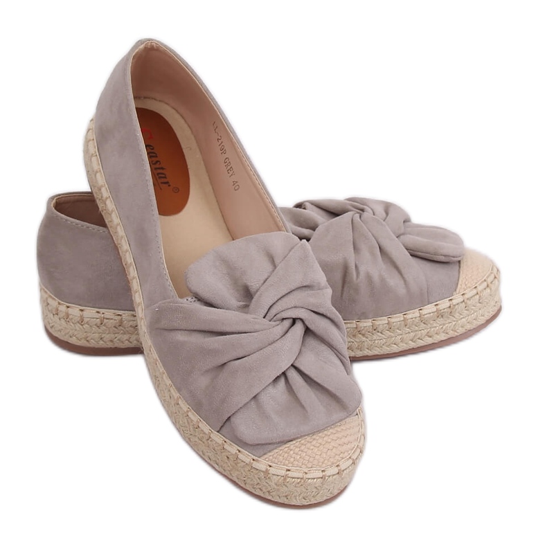 Espadryle damskie szare LL-219P Grey