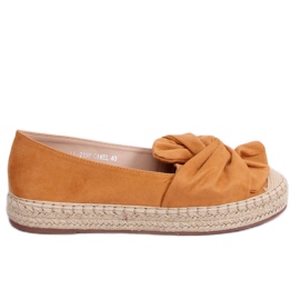 Espadryle damskie camel LL-219P Camel brązowe wielokolorowe