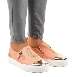 Różowe trampki klasyczne wsuwane A-89