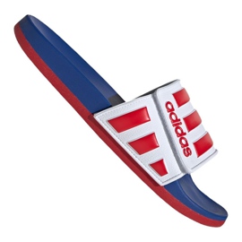 Klapki adidas Adilette Comfort Adj M EG1346 białe czerwone niebieskie