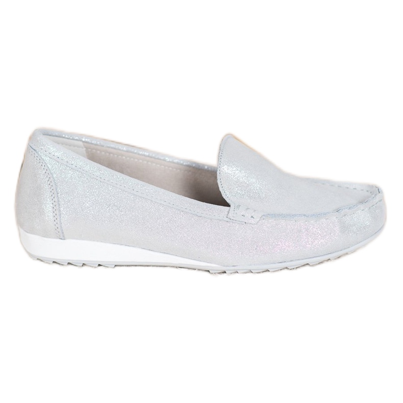 Goodin Srebrne Mokasyny Z Brokatem szare