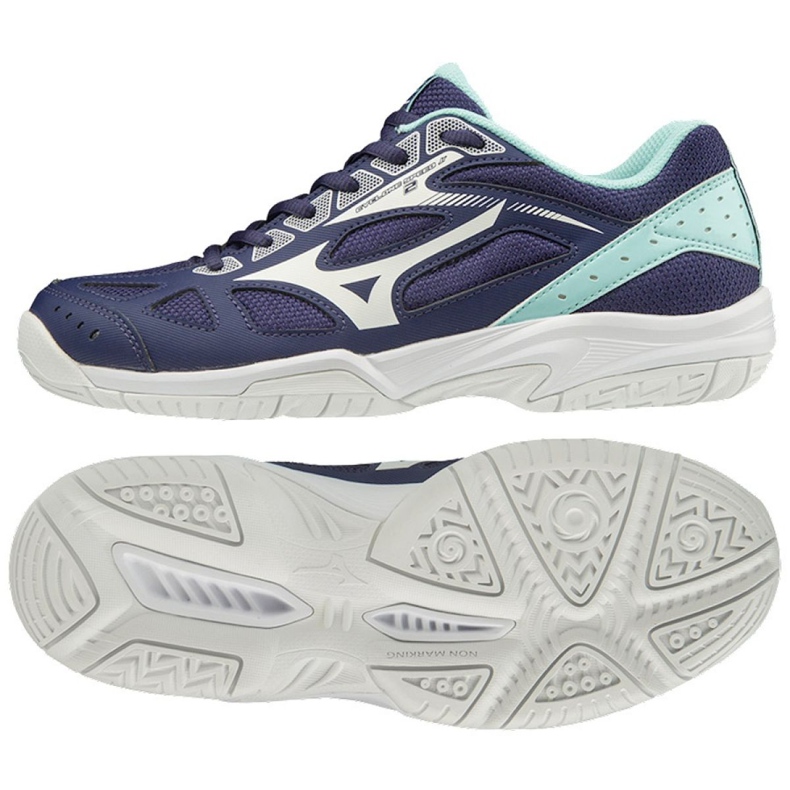 Buty siatkarskie Mizuno Cyclone Speed 2 Jr V1GD191015 wielokolorowe granatowe