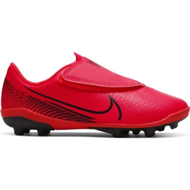 Buty piłkarskie Nike Mercurial Vapor 13 Club Mg PS(V) Jr AT8162-606 czerwone wielokolorowe