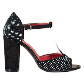 Goodin Zamszowe Sandały Leopard Print brązowe czarne