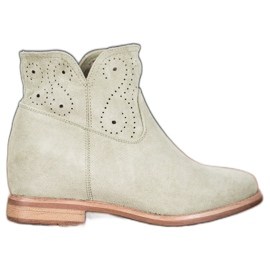 Seastar Botki Z Ażurowym Wzorem zielone