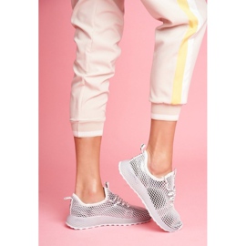 Białe obuwie sportowe damskie Big Star FF274349