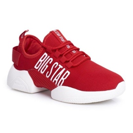 Czerwone buty sportowe damskie Big StarFF274279