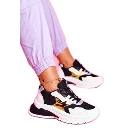 SEA Czarne obuwie sportowe LA82 białe