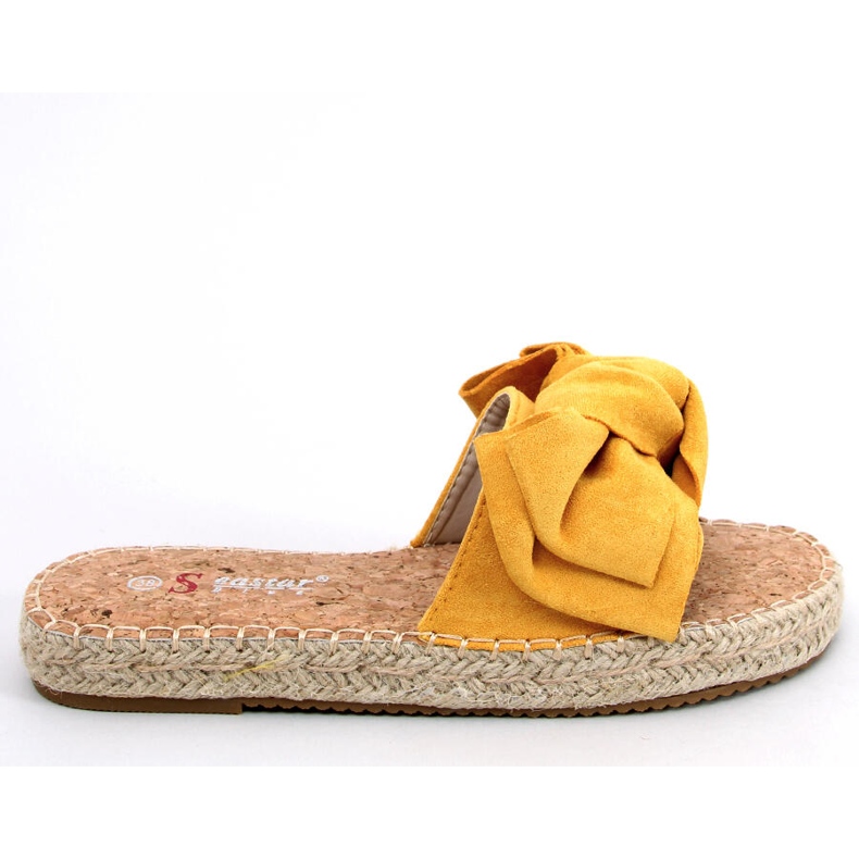 Klapki espadryle miodowe JH115P Yellow żółte