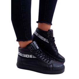 Czarne damskie trampki wysokie Big StarEE274355