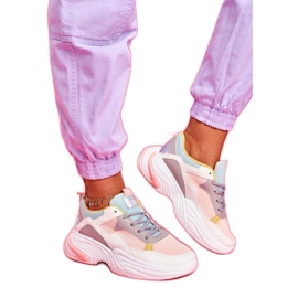 SEA Białe sportowe obuwie damskie kolorowe BL205 brązowe wielokolorowe