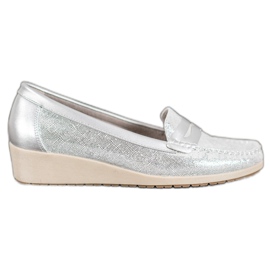 Comer Stylowe Mokasyny Na Platformie szare