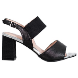 Sandały Na Słupku VINCEZA czarne