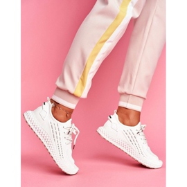 SEA Białe sportowe damskie buty lekkie JH-10 White