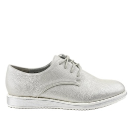 Srebrne jazzówki półbuty klasyczne ZQ632-3 srebrny