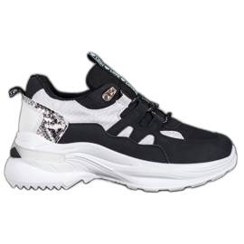 Weide Modne Sneakersy Love czarne