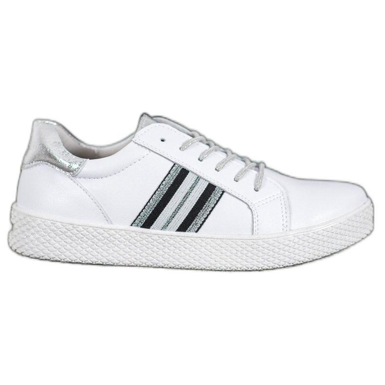 Filippo Skórzane Buty Na Platformie białe