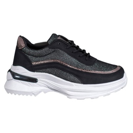SHELOVET Modne Buty Sportowe czarne