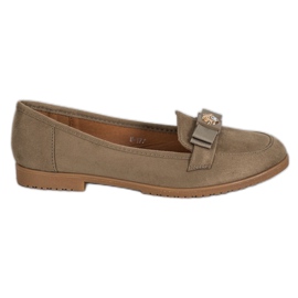 Miss Laura Lordsy Z Ozdobną Kokardą khaki zielone