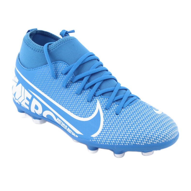 Buty piłkarskie Nike Mercurial Superfly 7 Club FG/MG Jr AT8150-414 niebieskie