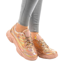 Różowe sneakersy trampki Z-9781