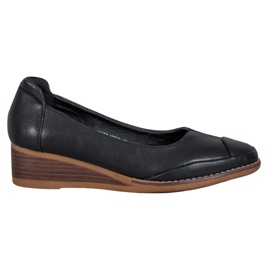 Vinceza Casualowe Czółenka Na Koturnie czarne