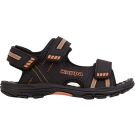 Sandały Kappa Symi T Footwear Jr 260685T 1144 czarne pomarańczowe