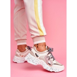 SEA Beżowe sportowe sneakersy damskie 3189 beżowy