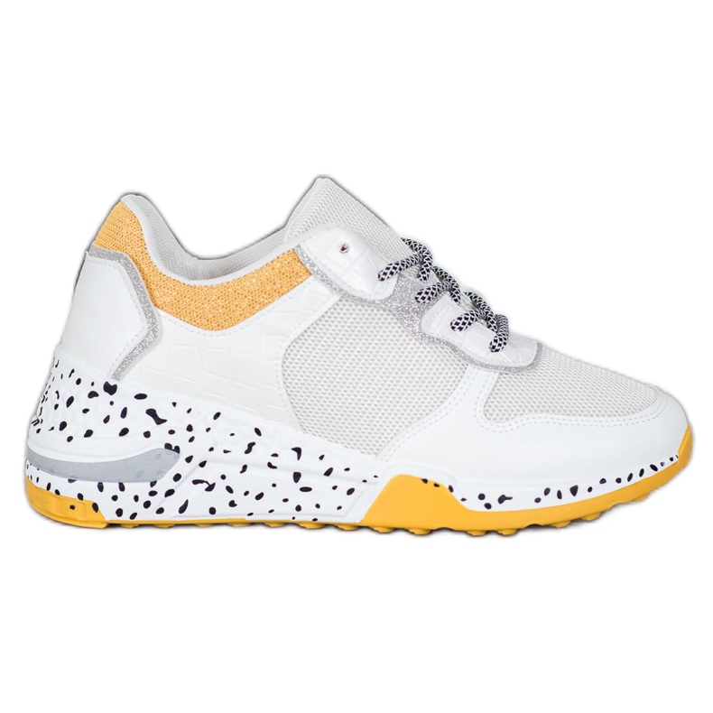SHELOVET Sneakersy Z Siateczką białe