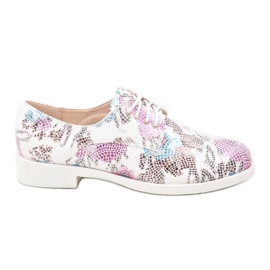 Klasyczne białe jazzówki w kwiatki ZQ629-3