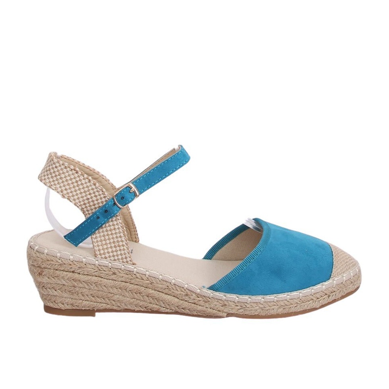 Espadryle na koturnie niebieskie LLI-3M85 L.BLUE