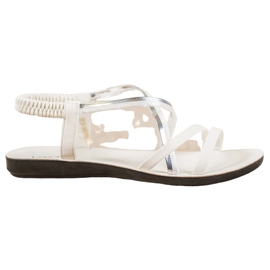 Wsuwane Sandałki VINCEZA białe