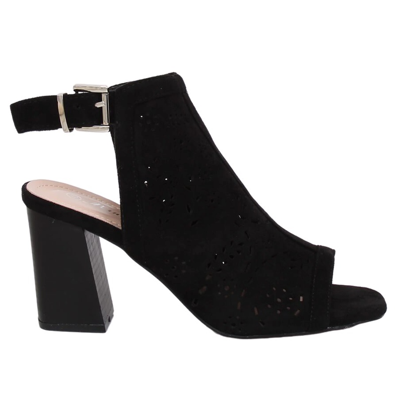 Czółenka open toe czarne 3015 Black