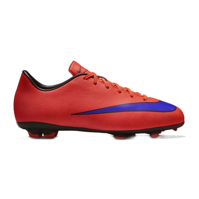 Buty piłkarskie Nike Mercurial Victory V Fg Jr 651634-650 czerwone pomarańcze i czerwienie
