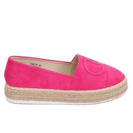 Espadryle damskie fuksjowe T341P Fushia różowe