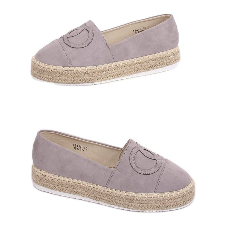 Espadryle damskie szare T341P Grey