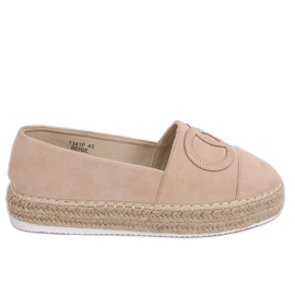 Espadryle damskie beżowe T341P Beige beżowy
