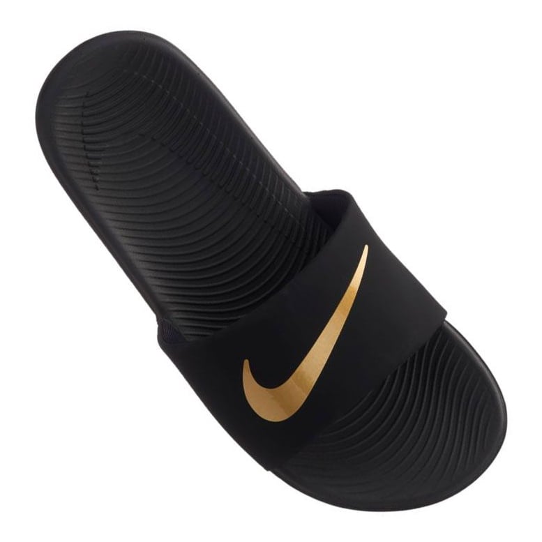 Klapki Nike Kawa Slide Jr 819352-003 czarne złoty