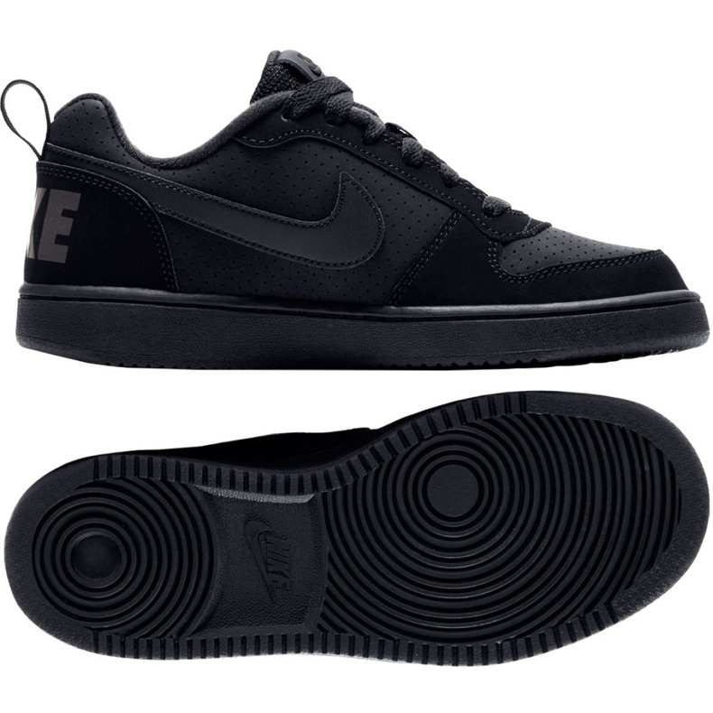 Buty Nike Court Borough Low Gs 839985 001 czarne