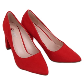 Czółenka na słupku czerwone NF-47P Red